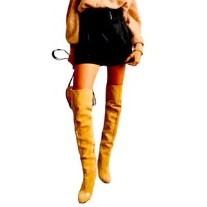 NWOT Souliers Sezane Tall Amelie Knee Boots Suede Camel 9 EU 40 Italian Atelier